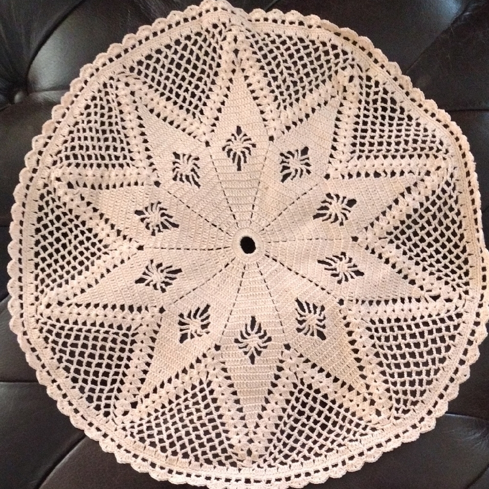 Crochet Lace Doily Blush Color